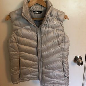 Silver North Face vest